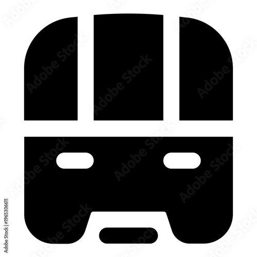 Monorail Glyph Icon Vector, Modern Transportation Symbol for Travel, Delivery, and Vehicle Services