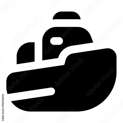 Boat Glyph Icon Vector, Modern Transportation Symbol for Travel, Delivery, and Vehicle Services