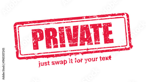 official stamp label red rubber stamp vector with distressed ink texture and clean frame, built for packaging, shipping labels, office paperwork, certification workflows, and commercial branding use.