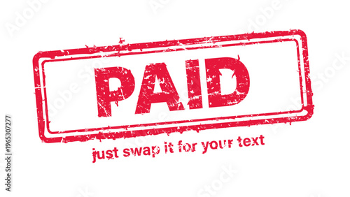 official stamp label red rubber stamp vector with distressed ink texture and clean frame, built for packaging, shipping labels, office paperwork, certification workflows, and commercial branding use.