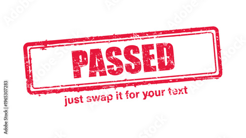 official stamp label red rubber stamp vector with distressed ink texture and clean frame, built for packaging, shipping labels, office paperwork, certification workflows, and commercial branding use.