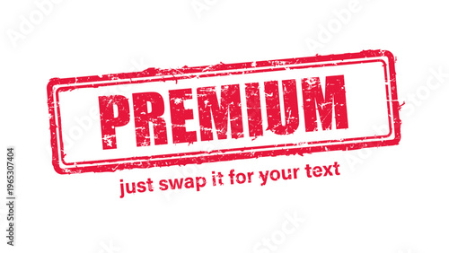 official stamp label red rubber stamp vector with distressed ink texture and clean frame, built for packaging, shipping labels, office paperwork, certification workflows, and commercial branding use.