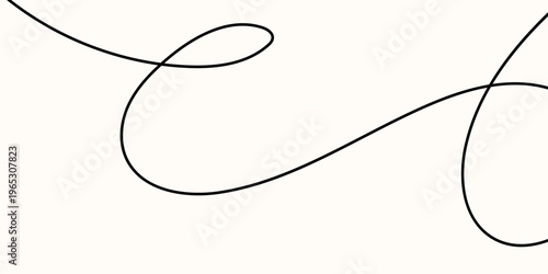 Line cable drawing and squiggle curve long with abstract tangle thin Wavy curvy thread and line pattern vector with loop squiggly cable Wire line doodle and rope squiggle divider with element