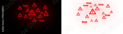 Warning Caution 404 Page Not Found Error System Warning on Problem Computer Network or Firewall Protection for Cyber Threat Attack Security Risk Alert Hacker or Cybercrime Safety or Virus Prevent
