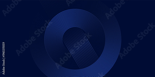 abstract dark background with glowing lines circles. modern