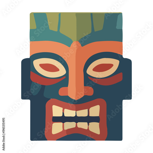 Tiki Mask Illustration