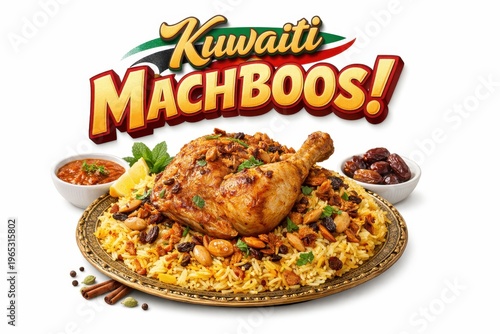 Kuwaiti Machboos, Traditional Dish with Chicken and Rice