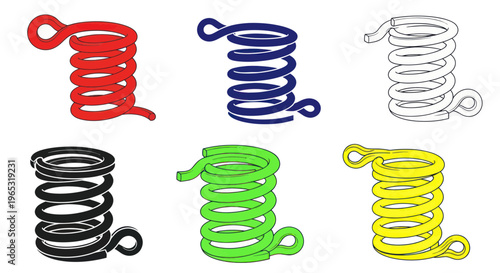 Colorful Springs Collection: Red, Blue, White, Black, Green, Yellow