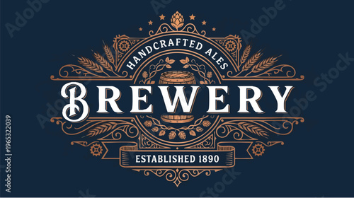 Handcrafted Ales Showcase, Local Brewery, Graphic Design, Cozy Environment, Close-Up View, Craftsmanship Concept