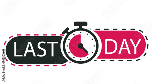 Last Day Countdown Icon Set - Professional Deadline Countdown Timers and Limited Time Offer Vector Symbols - Minimalist Black Line Art for Urgency and Sales Promotion