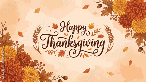 Thanksgiving Celebration, Autumn Leaves, Festive Greetings, Graphic Design, Warm Colors, Artistic Perspective