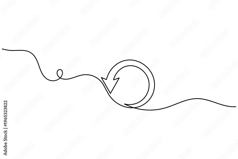 Obraz premium Arrow continuous one line icon showing upward business progress