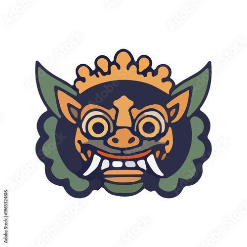 Balinese Barong Mask Icon
