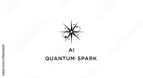 AI Quantum Spark Logo - Artificial Intelligence and Quantum Computing Concept