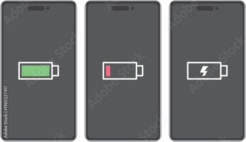 スマートフォン　バッテリー残量表示