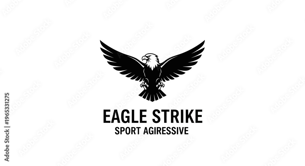 Fototapeta premium Eagle Strike Sport Aggressive Logo Design Vector Illustration