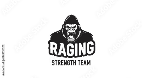 Raging Gorilla Logo - Strength Team Emblem