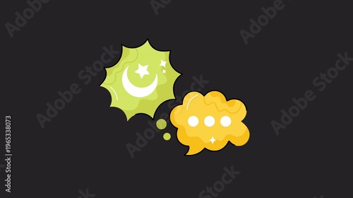 Eid Message  Motion Graphic Rendering with Transparent Alpha Channel