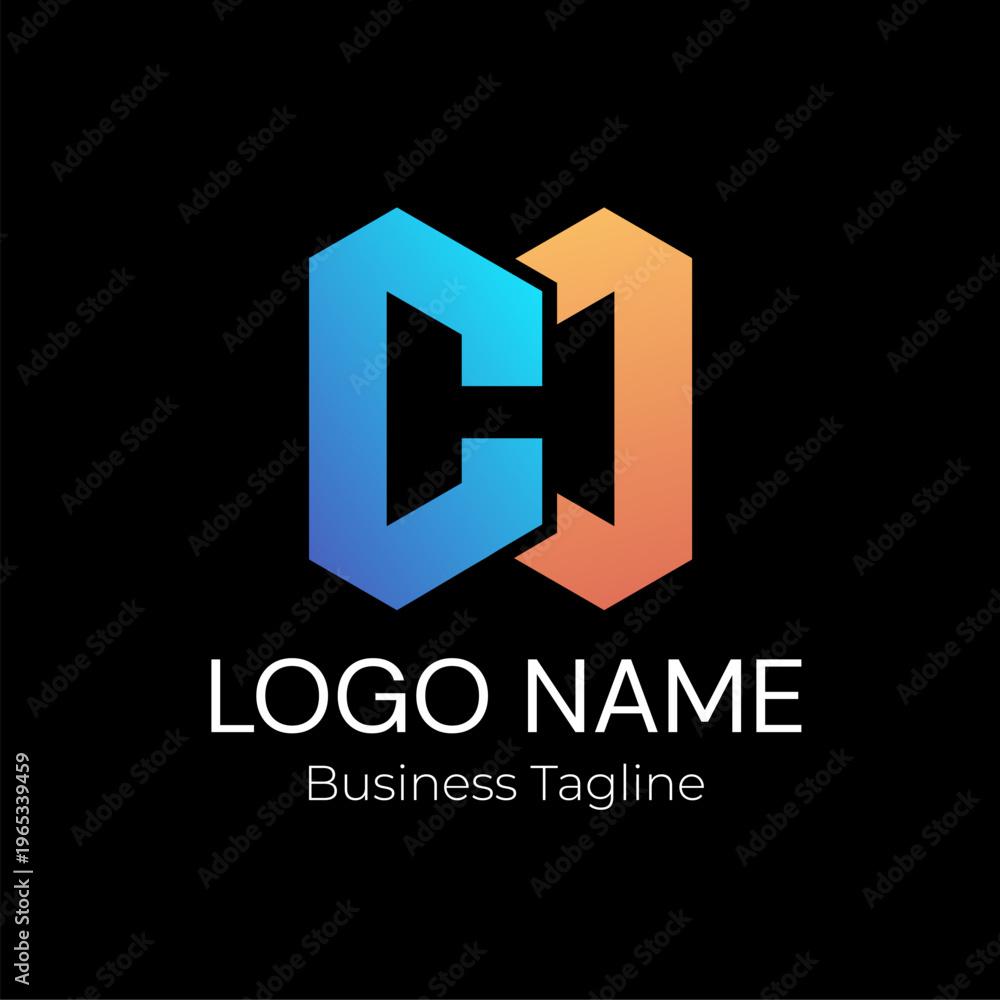 Fototapeta premium Logo Gradient Modern Minimalist Business Design Vector Template