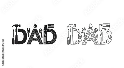 Dad father's day gift tool Vector