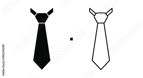 Black and white tie vector illustration Vector
