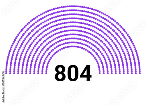 Hemicycle 804 seats - 11 rows