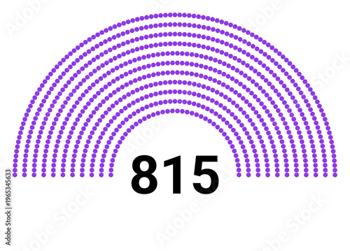 Hemicycle 815 seats - 11 rows