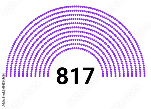 Hemicycle 817 seats - 11 rows