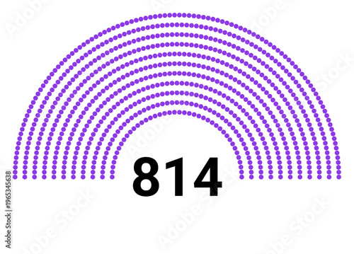 Hemicycle 814 seats - 11 rows