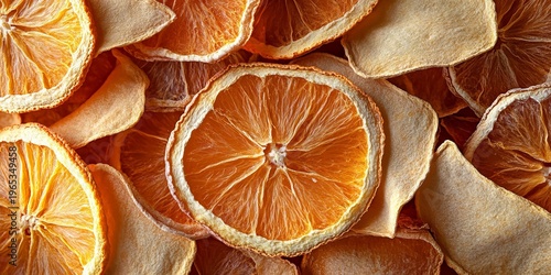 Intricate Drying Method Showcasing Orange Slice Pattern with Vibrant Fruit Segments and Colors