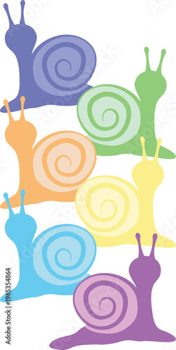 colored snails