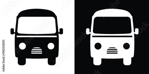 Bus icon silhouette vector. School bus vector illustration. Public transport station sign