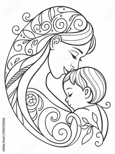 A mother and child share a tender moment