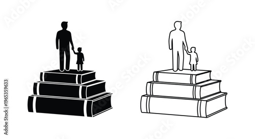 Family growth steps illustration Vector