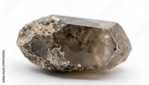 Raw smoky quartz crystal close up