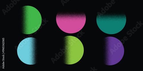 Vibrant colorful gradient circles on black background