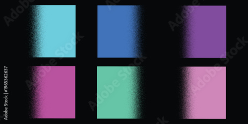 Vibrant colorful rectangles on black background with gradient effect