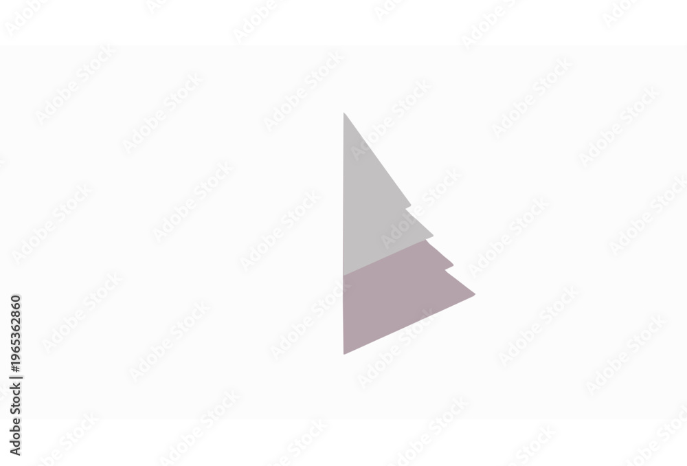 Fototapeta premium Abstract geometric 3D pyramid flat icon with minimal triangle shapes modern vector illustration