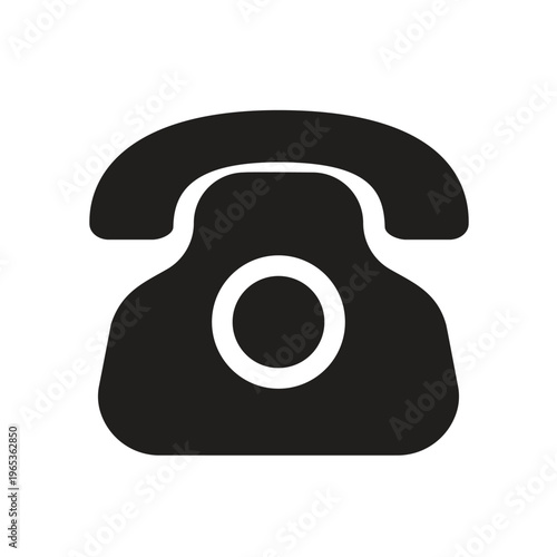 Home Landline Phone Solid Icon.1