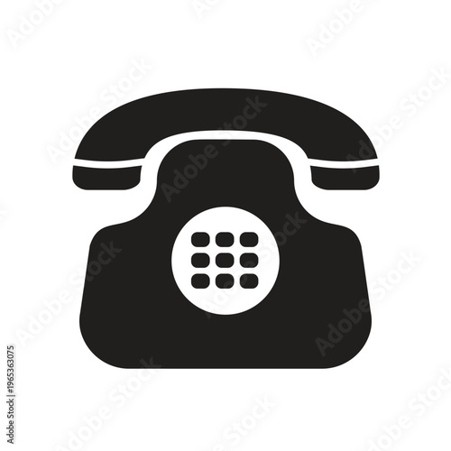 Home Landline Phone Solid Icon.2
