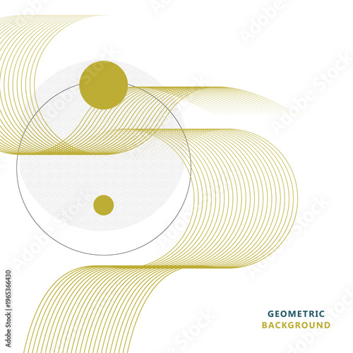 Geometric Elegance: Abstract Waves in Soft. Vector design