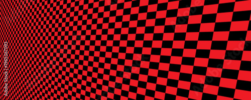 Red and Black Checkered Pattern Vector Design, Geometric Texture, Modern Background Art. EPS 10