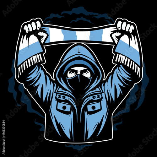 sticker banner ultras hooligan casual football fans vector design