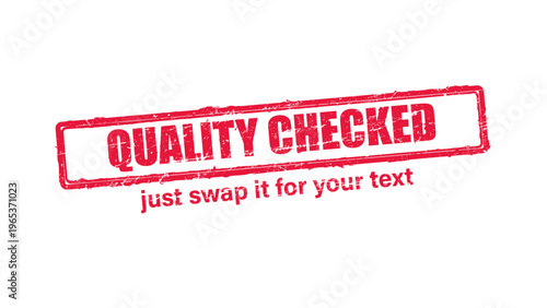 official stamp label red rubber stamp vector with distressed ink texture and clean frame, built for packaging, shipping labels, office paperwork, certification workflows, and commercial branding use.