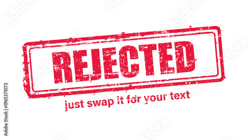 official stamp label red rubber stamp vector with distressed ink texture and clean frame, built for packaging, shipping labels, office paperwork, certification workflows, and commercial branding use.