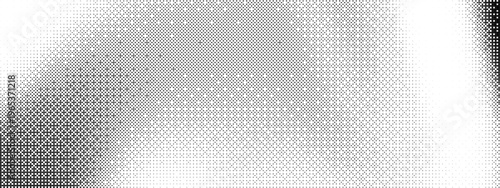 Bg 8 pattern gradient with bitmap black and bit game for dither pixel background. Abstract white dithering and duotone repeat with linear tile and grit shape illustration. Gradation square and dot