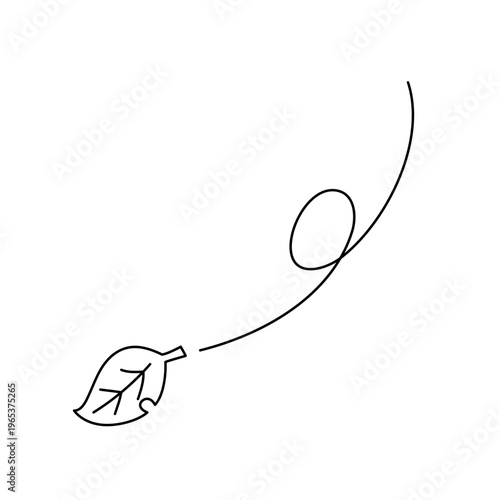 枯葉が舞う寒々しい雰囲気の漫符