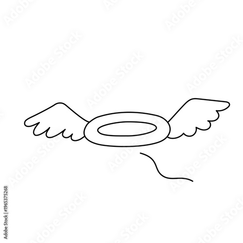 天使、または魂が抜けたような状態を表す漫符