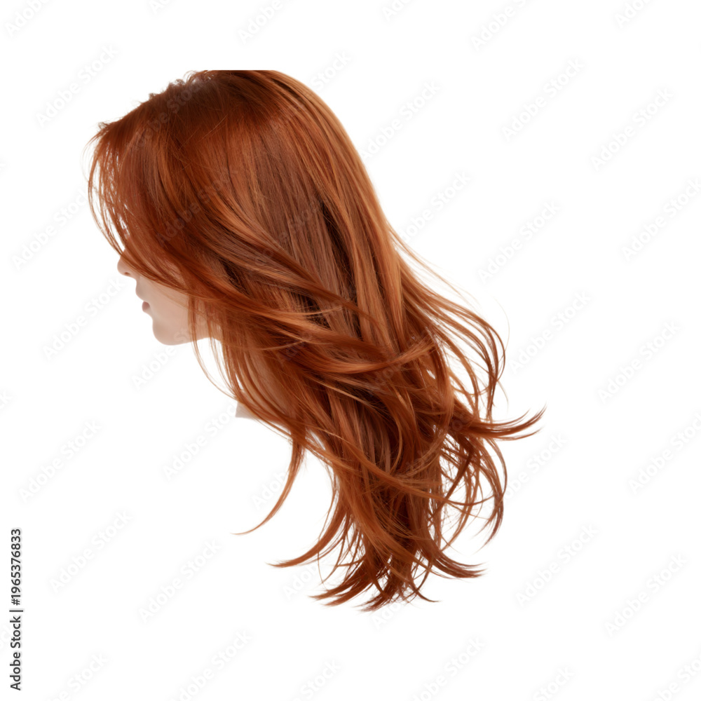 Naklejka premium long hair isolated on white