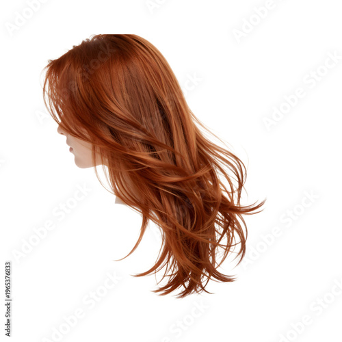 long hair isolated on white